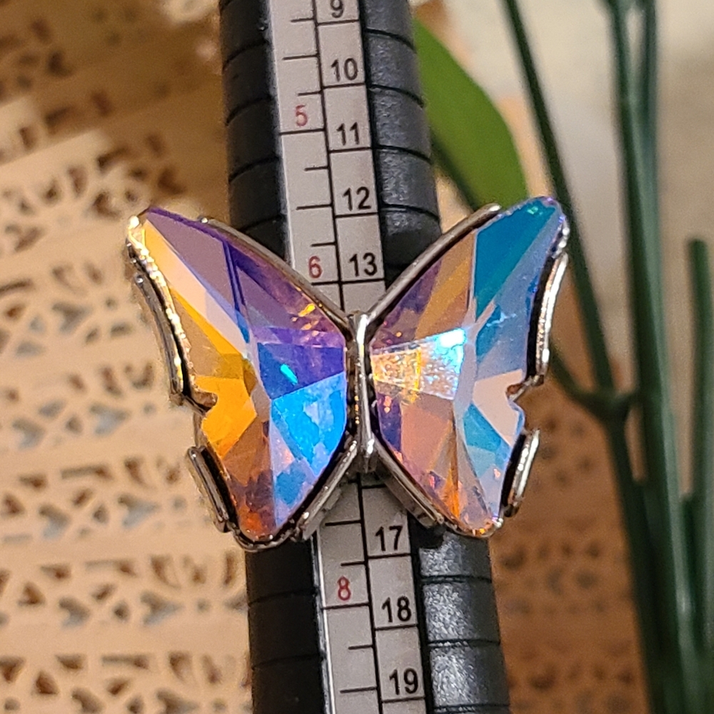Iridescent Butterfly Ring Size 7